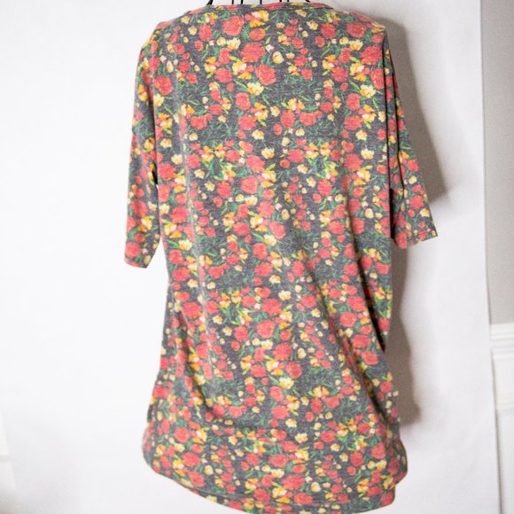 LulaRoe Gray and Floral print tee, Size XXS, Great Condition! - Picture 6 of 10